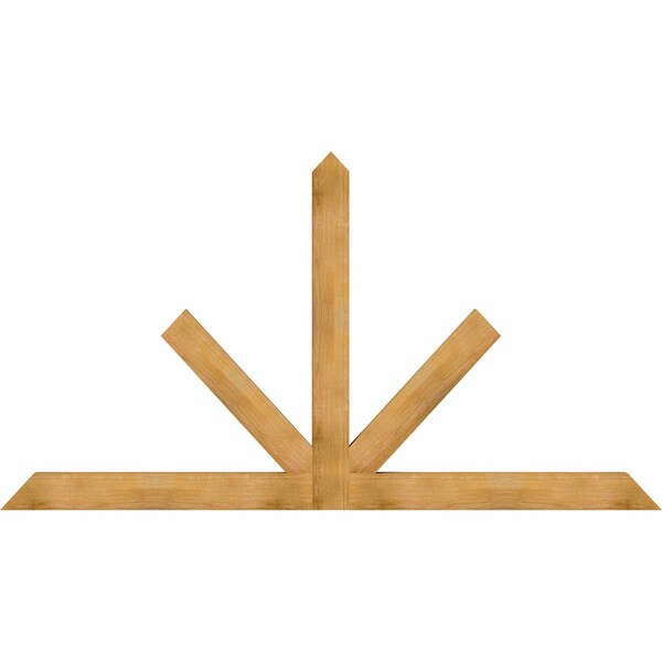 Ekena Millwork Saratoga Rough Sawn Timber Gable Bracket, Western Red Cedar, 108"W x 58"H x 4"D x 6"F, 13/12 Pitch GBW108X58X0406SAR00RWR - main
